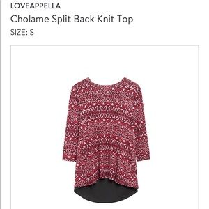 Loveapella Cholame Split Back Knit Top